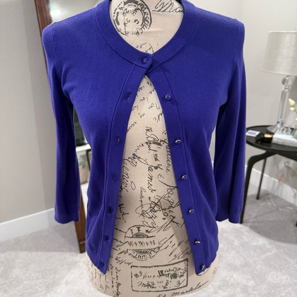 Kate Spade Royal Purple Cardigan Sweater